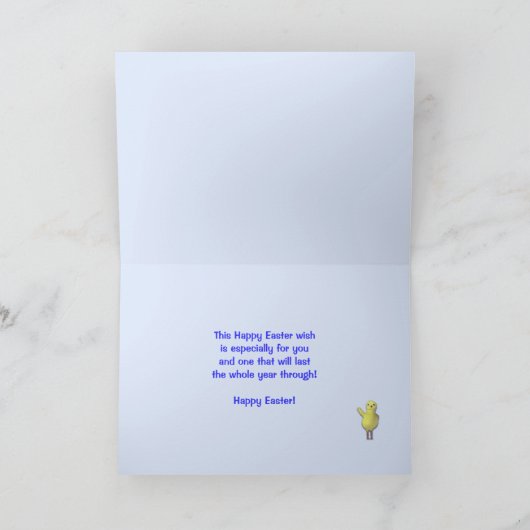 Hühner auf Ostereiern Feiertagskarte (Innenseite)