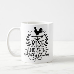 Hühner aufziehen und glänzen kaffeetasse
