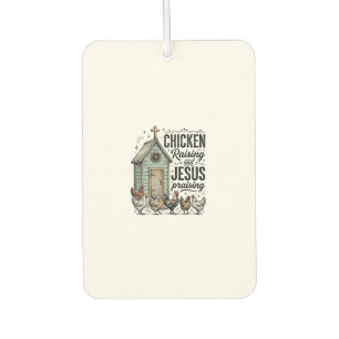 Hühner aufziehend Jesus preisend Vintage Farm Shir Autolufterfrischer