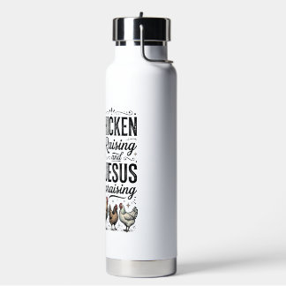 Hühner aufziehendes Jesus preisendes Vintage-Farm- Trinkflasche