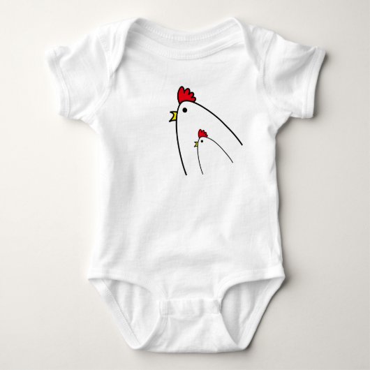 Hühner Baby Strampler (Vorderseite)