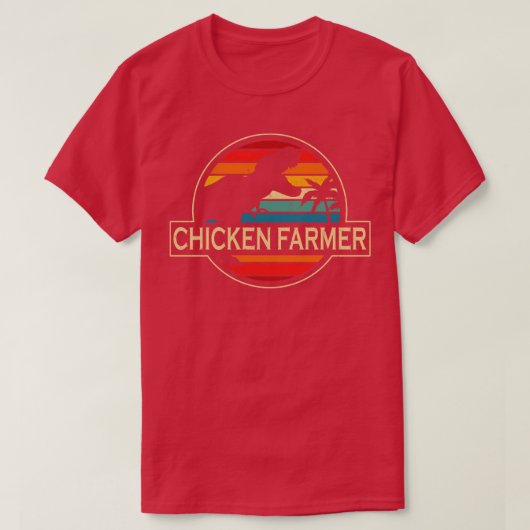 Hühner-Bauer Dinosaurier T-Shirt (Design vorne)
