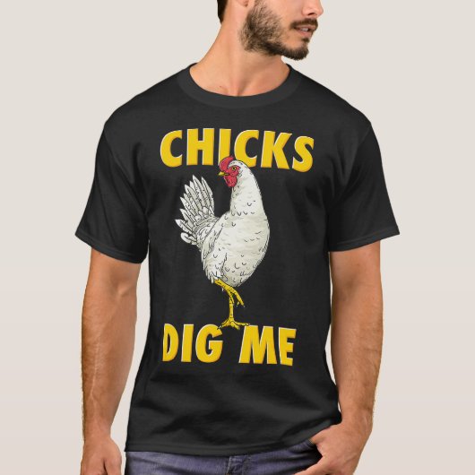 Hühner-Bauer Funny Chicks Dickicht Bauernhof T-Shirt (Vorderseite)