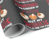 Hühner-Bauer Funny Crazy Tierhaltung Geschenkpapier (Rolleneckpunkt)