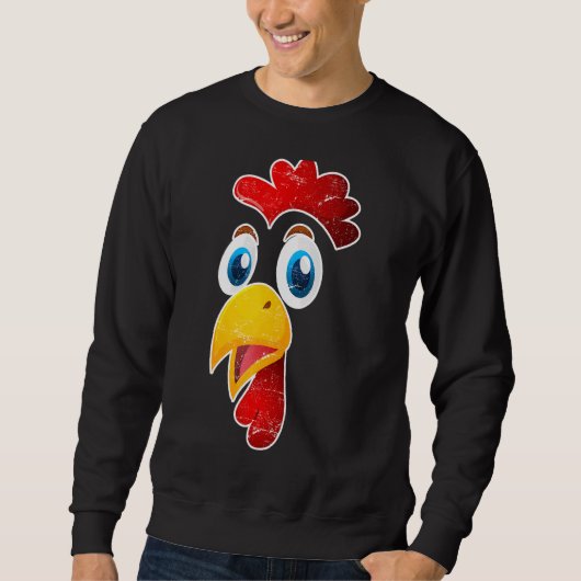 Hühner-Bauer Hühner-Besitzer Hühnergesicht Sweatshirt (Vorderseite)