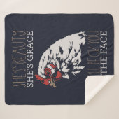 Hühner-Bauer Sie ist eine schöne Schönheit Sherpadecke (Vorderseite (Horizontal))