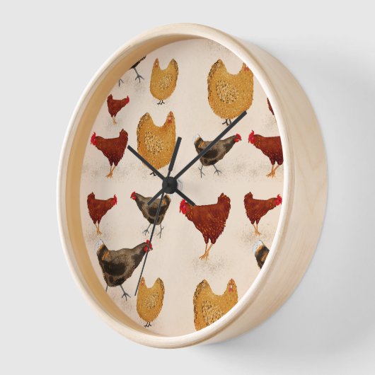 Hühner Bauernhof Küche Niedlich Uhr (Winkel)