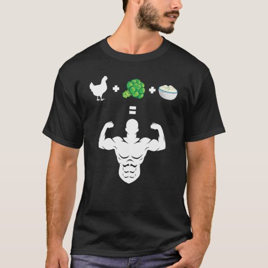 Hühner Broccoli Rice Bodybuilder Fun Broccoli Lov T-Shirt (Vorderseite)
