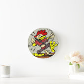 Hühner-Cartoon Runde Wanduhr (Zuhause)