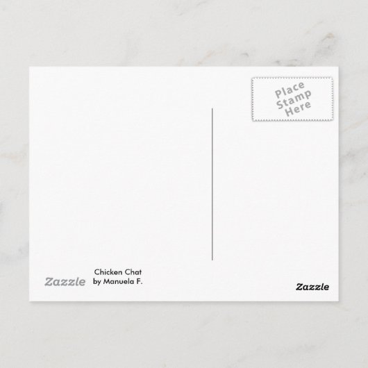 Hühner-Chat Postkarte (Rückseite)
