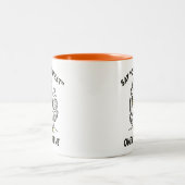 Hühner Comic Funny Angry Ratet Was Rooster Spaß Zweifarbige Tasse (Mittel)