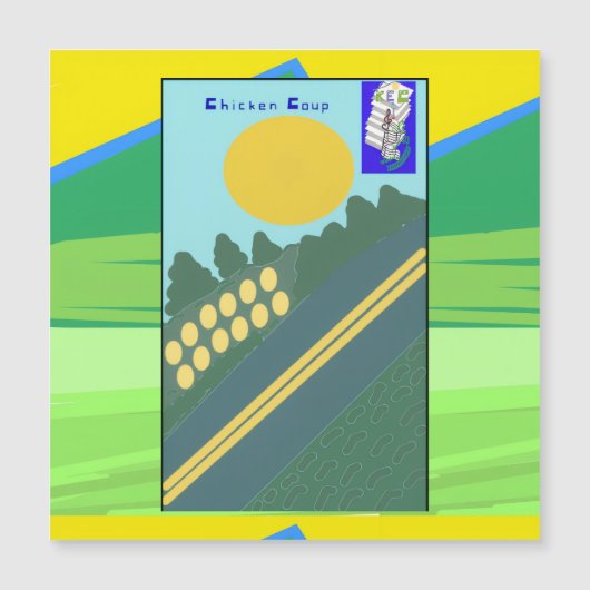 Hühner-Coup-Weihnachtsstrumpf-Füller Magnetkarte (Vorderseite)