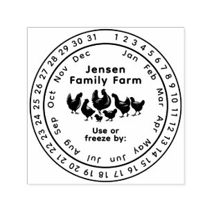 Hühner Dauerkalender Frische Datum Permastempel