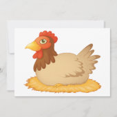 Hühner, die auf Niedlichen Nestbaum sitzen Einladung (Vorderseite)