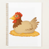 Hühner, die auf Niedlichen Nestbaum sitzen Planer (Vorderseite)