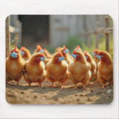 Hühner, die Gesichtsmasken tragen Mousepad (Vorne)
