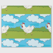 Hühner, die in einem ummantelten Papier laufen Geschenkpapier (Flach)