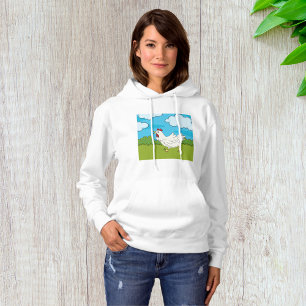 Hühner, die in einer Feldfrauenhoodie laufen Hoodie