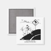 Hühner, die nicht auf die Ferne überqueren Magnet (Vorderseite/Rückseite)