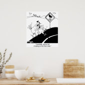 Hühner, die nicht auf die Ferne überqueren Poster (Küche)