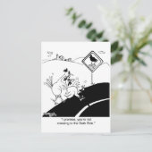 Hühner, die nicht auf die Ferne überqueren Postkarte (Stehend Vorderseite)