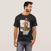 Hühner-Dunking-Basketball T-Shirt (Vorne ganz)