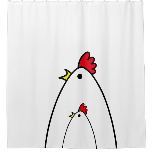 Hühner Duschvorhang (Vorderseite)