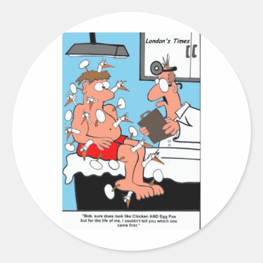 Hühner & Eierpocken Gezwitscher Geschenke T-Shirts Runder Aufkleber (Vorderseite)