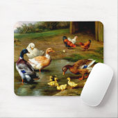 Hühner, Enten und Enten im landwirtschaftlichen Be Mousepad (Mit Mouse)