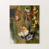 Hühner, Enten und Enten im landwirtschaftlichen Be Puzzle (Vertikal)