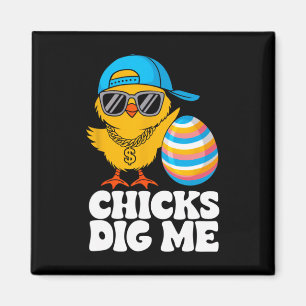 Hühner finden mich lustig Happy Easter Sunday Outf Magnet