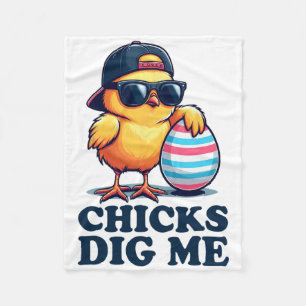 Hühner finden mich lustig Ostern Kleinkind Jungen  Fleecedecke