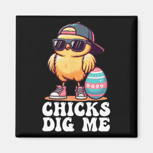 Hühner finden mich lustig Ostern Kleinkind Jungen  Magnet