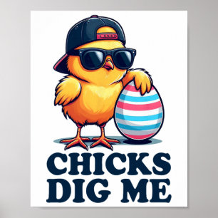 Hühner finden mich lustig Ostern Kleinkind Jungen Poster