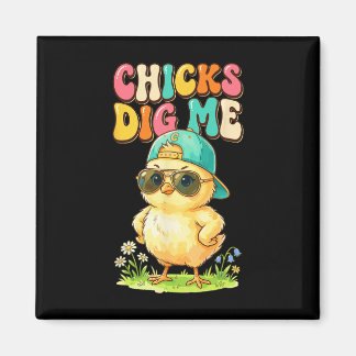Hühner finden mich lustig von Chick Sungles Retro  Magnet