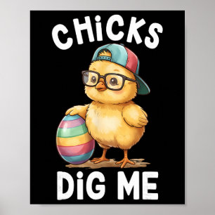 Hühner finden mich Ostern Kleinkind Jungen Männer Poster