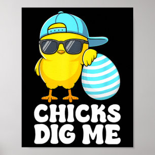 Hühner finden mich Ostern Kleinkind Jungen Männer Poster