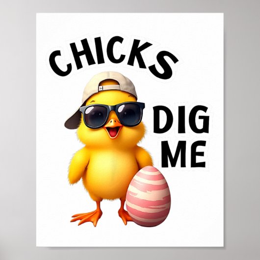 Hühner finden mich Ostern Poster (Vorne)