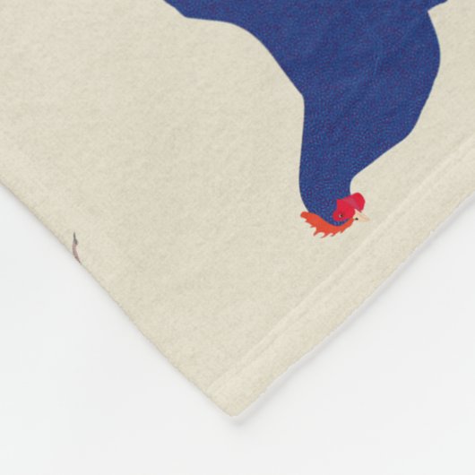 Hühner Fleece Blanket (Ecke)