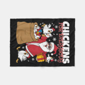 Hühner für alle Funny Christmas Hühner Wom Fleecedecke (Vorderseite (Horizontal))