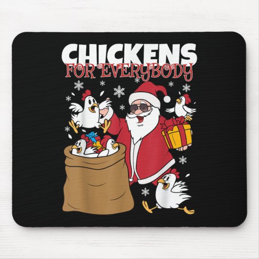 Hühner für alle Funny Christmas Hühner Wom Mousepad (Vorne)