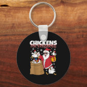 Hühner für alle Funny Christmas Hühner Wom Schlüsselanhänger (Vorderseite)