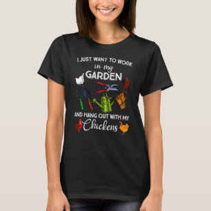 Hühner für Männer Gartengarten Hühnergarten T-Shirt