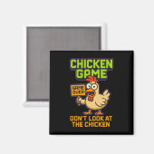 Hühner Game Over Lustiger Gamer Pixel Retro Arcade Magnet (Vorderseite/Rückseite)