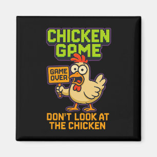 Hühner Game Over Lustiger Gamer Pixel Retro Arcade Magnet