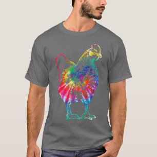 Hühner-Gefärbte Krawatte Hippie Geflügel Bauer Vin T-Shirt