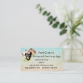 Hühner, Geflügel, Eier aus Bio Freiland Visitenkarte (Stehend Vorderseite)