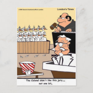 Hühner-Gerichtsraum-Drama Lustige Geschenke & T-Sh Postkarte