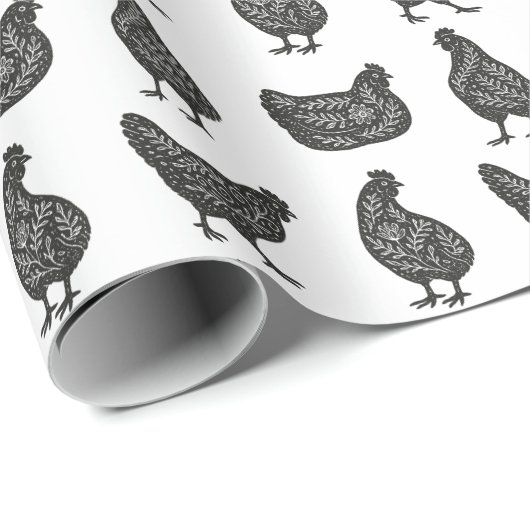 Hühner Geschenkpapier (Rolleneckpunkt)