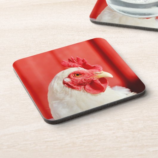 Hühner Getränkeuntersetzer (Linke Seite)